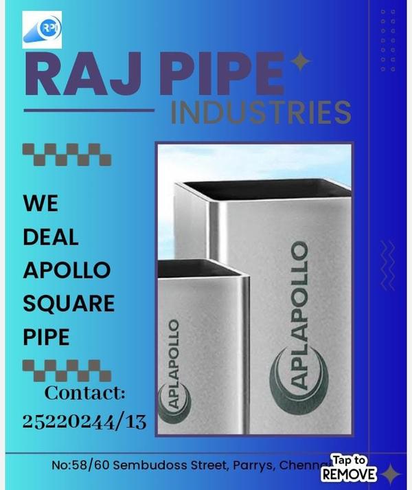 Apollo brand Square Pipes 15*15*1.2mm to 250*250*1