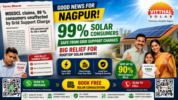 ⚡ MSEDCL Says 99% Solar Consumers Unaffected by Gr