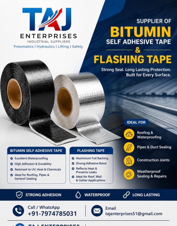 Bitumin self adhesive tape and flashing tape are h
