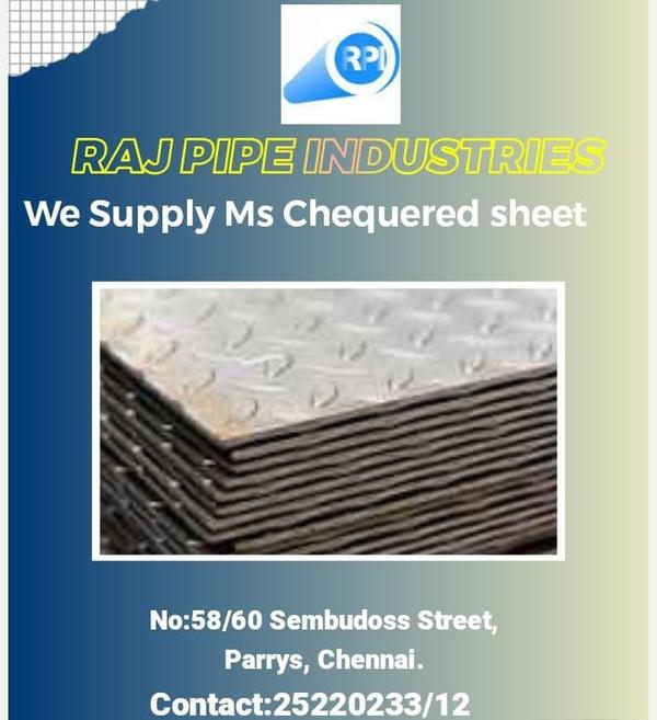 MS Chequered Sheets 1.6mm to 3mm Embossed Plates a