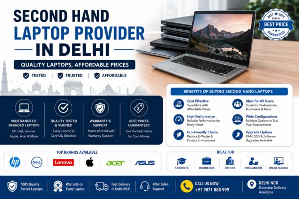 Second Hand Laptop Provider in Delhi