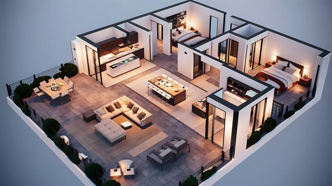 3D interior design rendering s