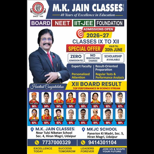M.K. JAIN CLASSES PVT.LTD