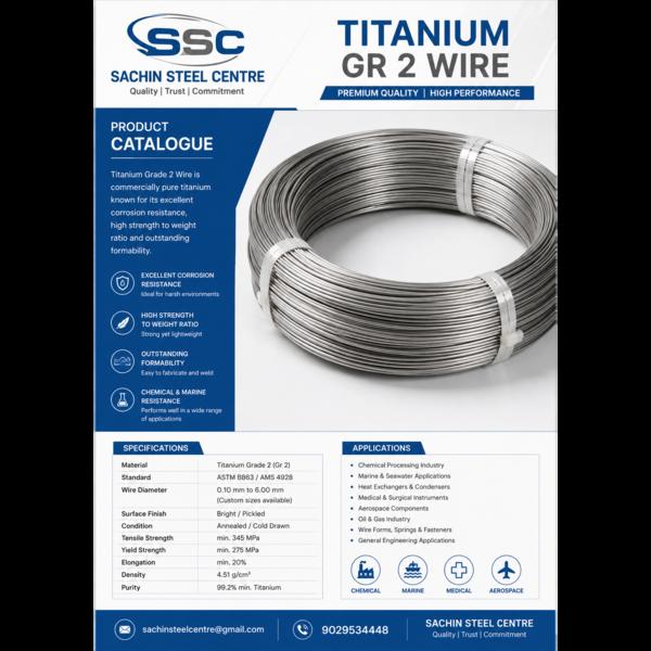 Titanium Grade 2 Wire in