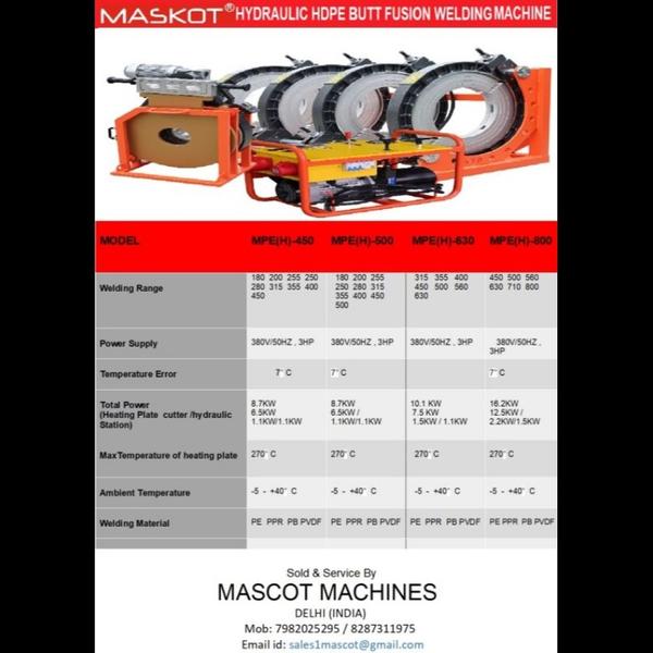 Hdpe Butt Fusion Machine Hydraulic and Manual  all
