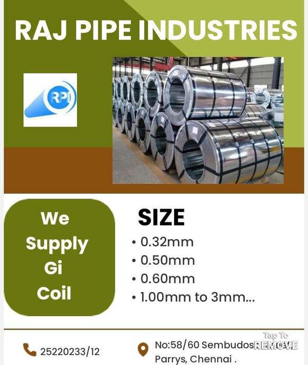 GI or GP Coil 0.16mm to 3mm thickness available. 3