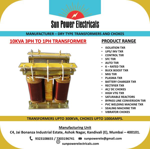⚡ 10KVA Three Phase transformer to Single Phase tr