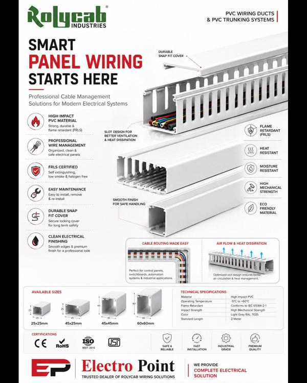 ROLYCAB PVC Wiring Channel