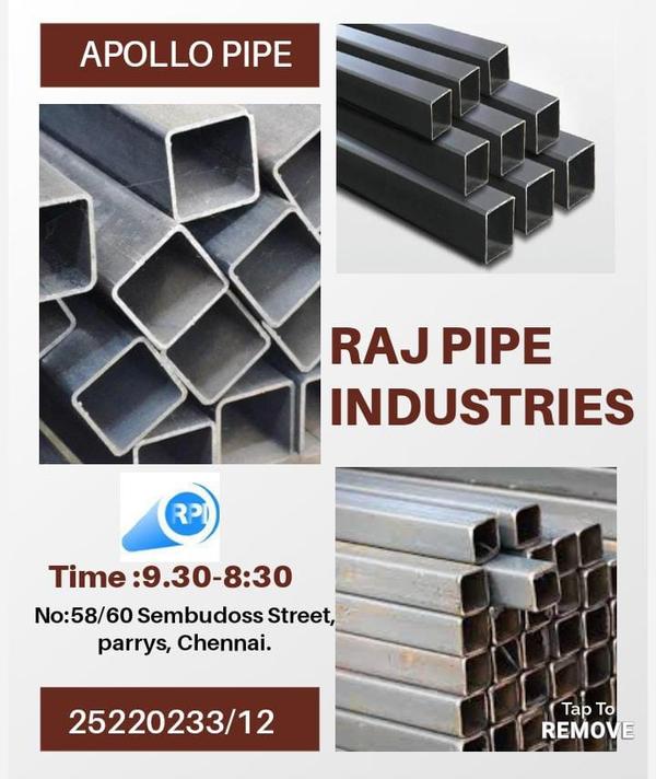Apollo Pipes Square 19*19*1.2mm to 250*250*10mm, R
