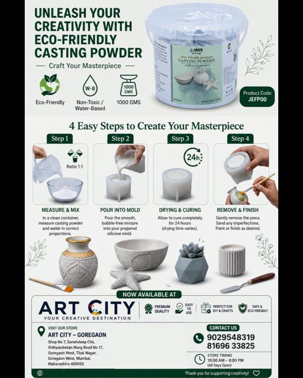 Eco Friendly Premium Casting Powder is a non-toxic
