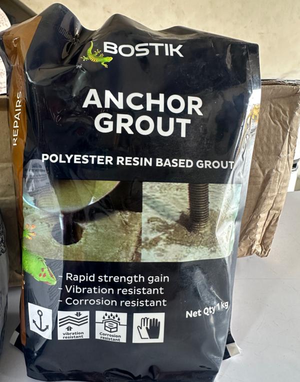 Bostik anchor grout is on