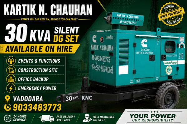 We provide 30 KVA Silent DG Se