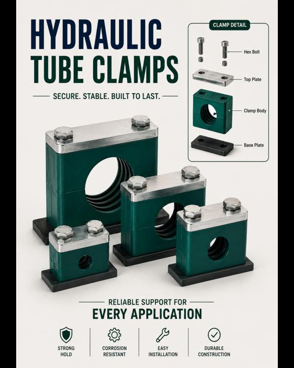 HYDRAULIC TUBE CLAMPSSecure. Stable. Built to Las