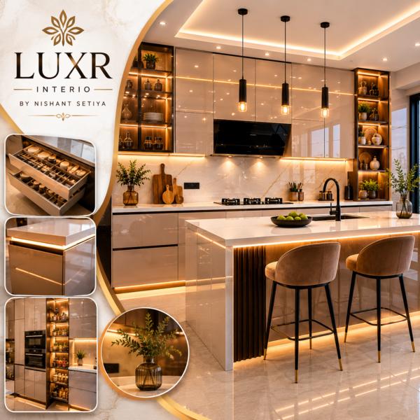 High gloss modular kitche