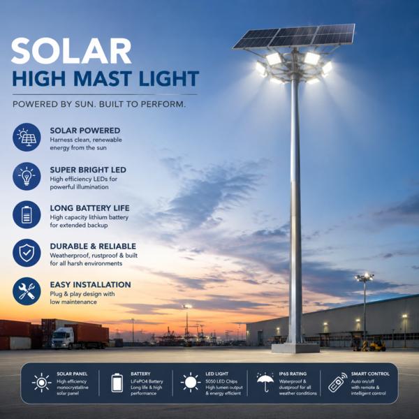 Looking for a reliable solar high mast light manuf