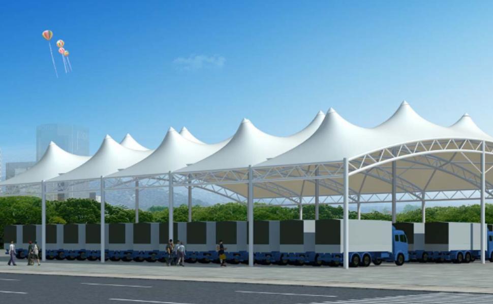 Fabric canopy structures are o