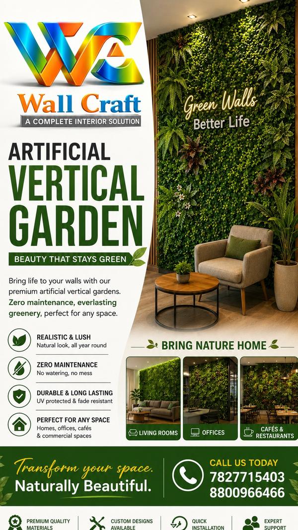 Artificial Vertical Garden by WallCraft Transform 