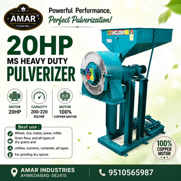 AMAR INDUSTRIES – 20HP MS HEAVY DUTY PULVERIZERA