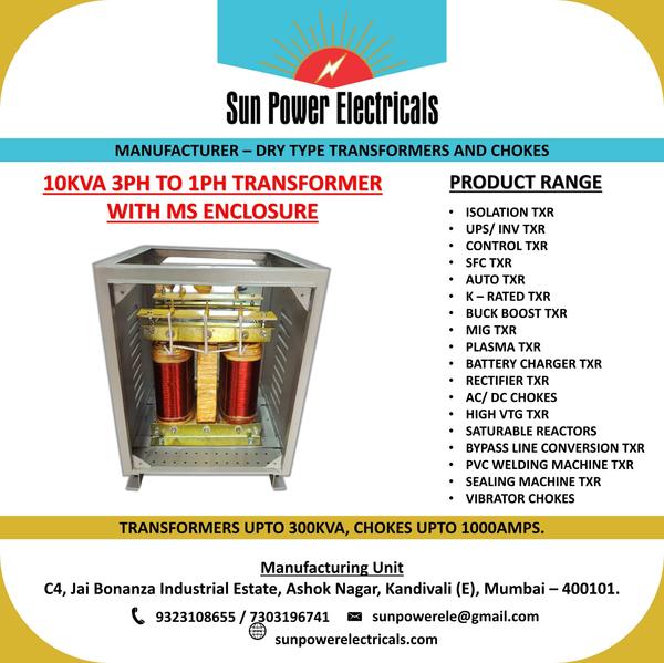 ⚡ 10KVA Three Phase transformer to Single Phase tr