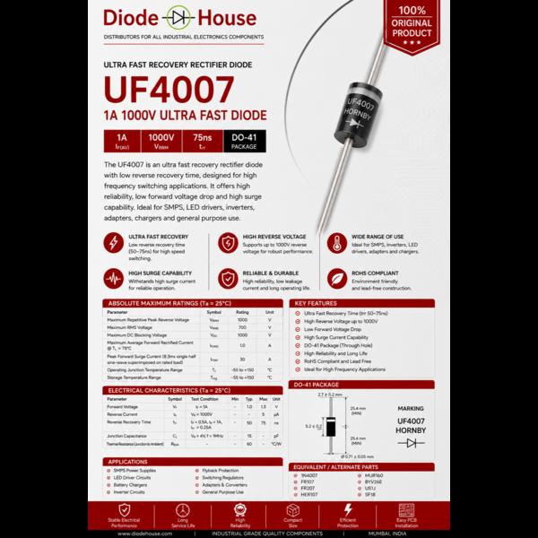 UF4007 Fast Recovery Rect