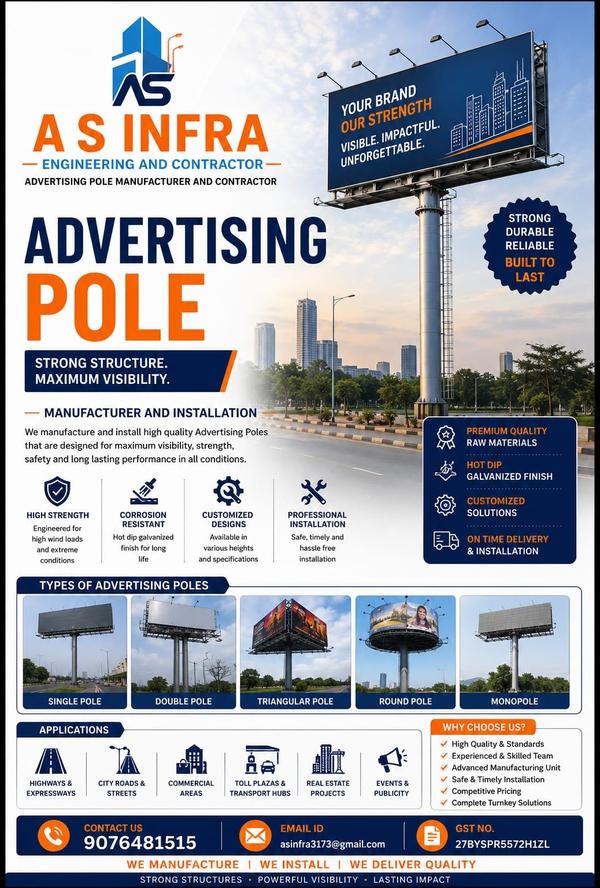 Advertising Pole is manufactured using high qualit