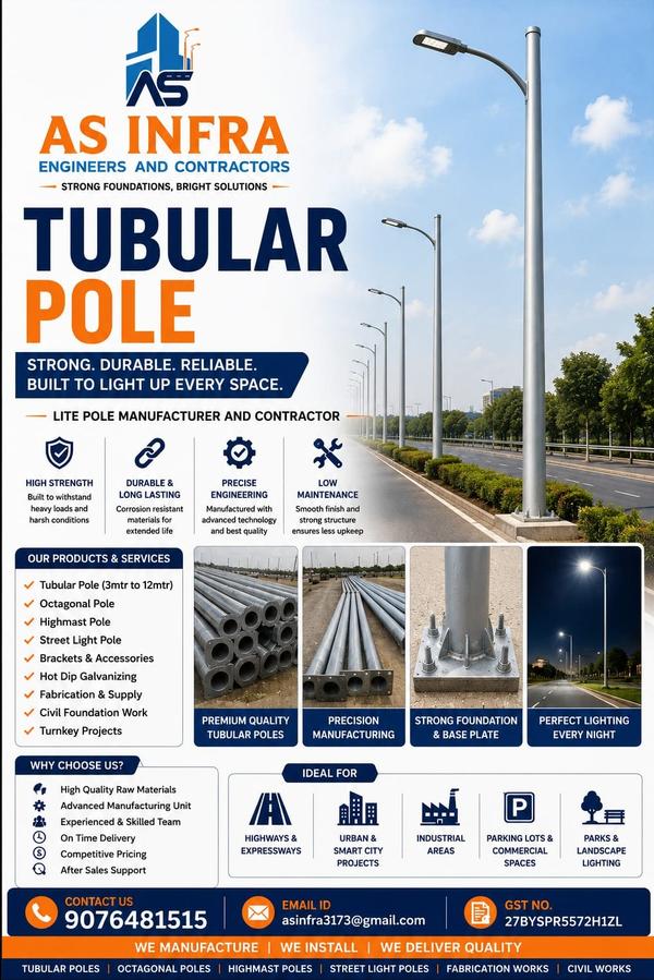 Tubular Pole is manufactured using high quality mi