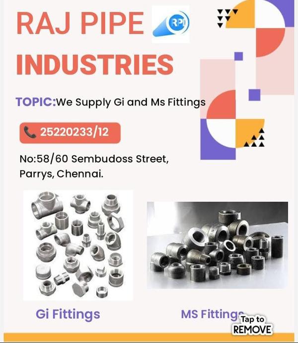 GI & MS Fittings Threaded, Welded and Socket Welde