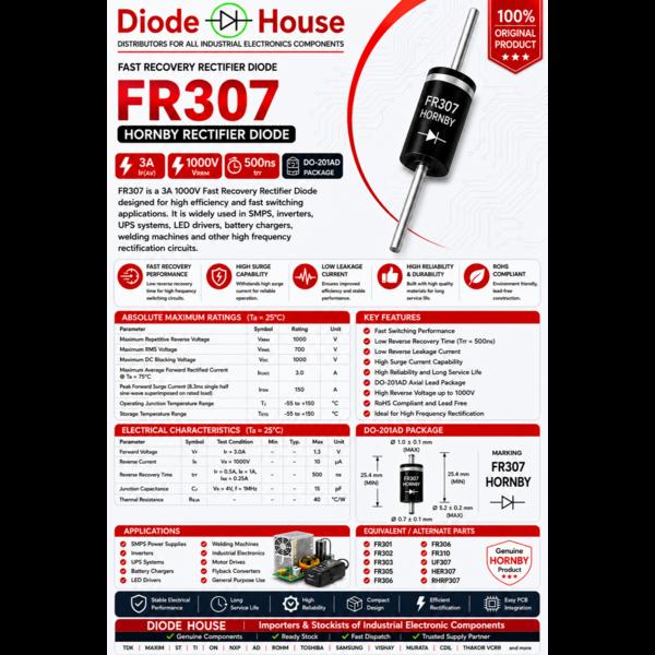 FR307 Fast Recovery Recti