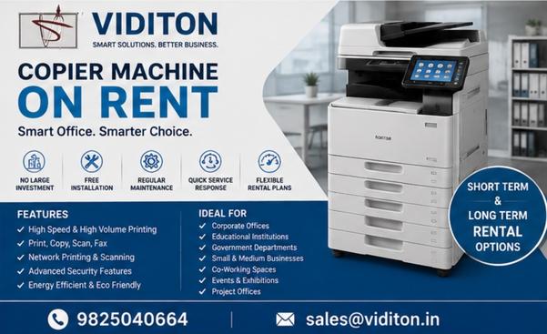 Copier Machine on Rent
By VIDI