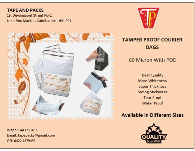 TAMPER PROOF COURIER BAGS @ 𝑇𝐴𝑃𝐸 𝐴𝑁𝐷 𝑃𝐴𝐶