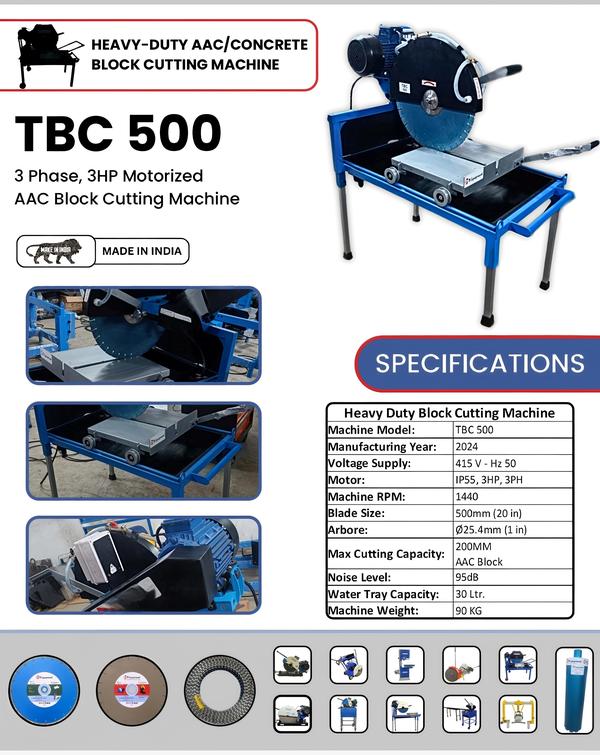 Heavy Duty AAC Block Cutting Machine with 3HP 3 Ph