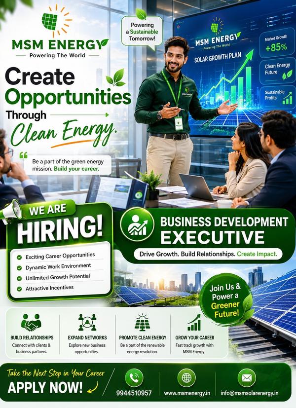 MSM Energy is looking for passionate and energetic