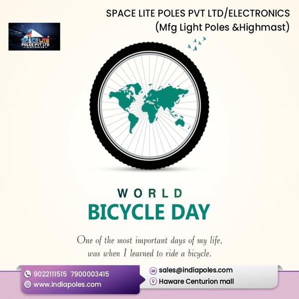 🚲 World Bicycle Day 2026 🚲 Space Light Poles Pri