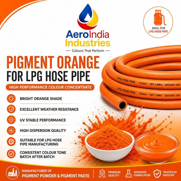 Orange Pigment for Hose Pipe ManufacturingOrange