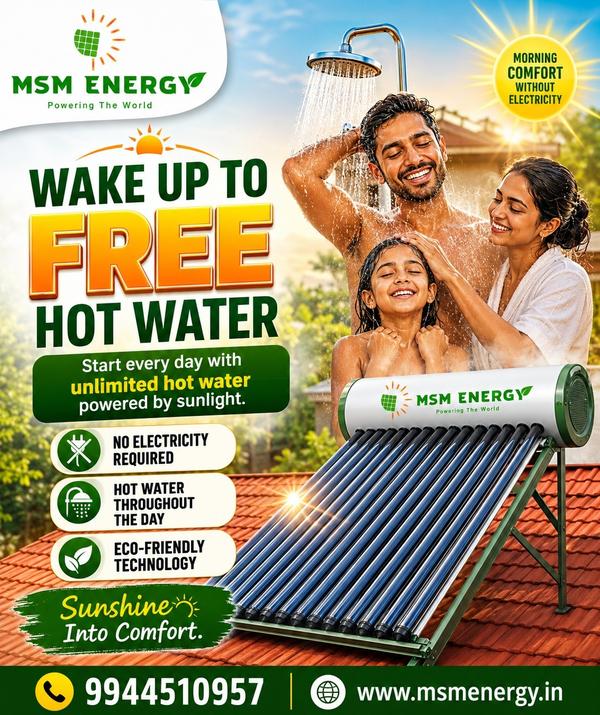 Enjoy Hot water Every day with the power of the su