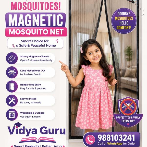 🦟 Magnetic Mosquito Net for Doors & Windows 🦟 Ke