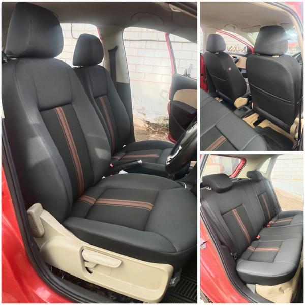 Polo leather + fabric seat cover upgrade.Sporty l