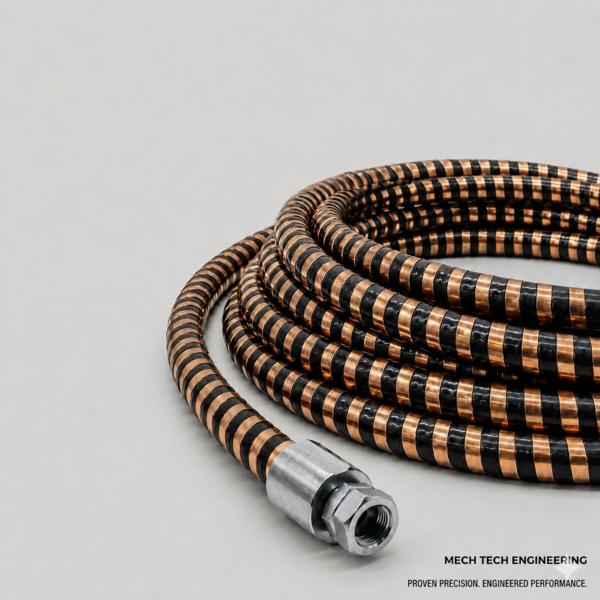 🟠 Copper Braided Thermoplastic Hose Assembly 🔧