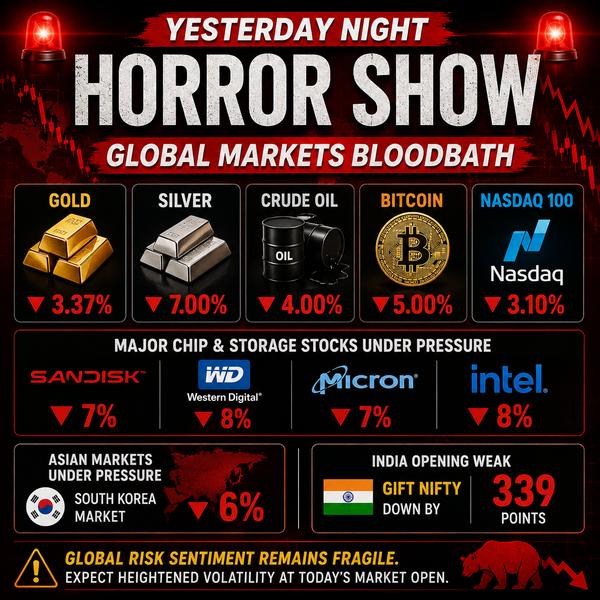 🚨 GLOBAL MARKETS BLOODBATH – 