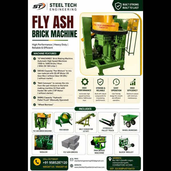 1.'ST Machines' Brick making machine. Automatic hi
