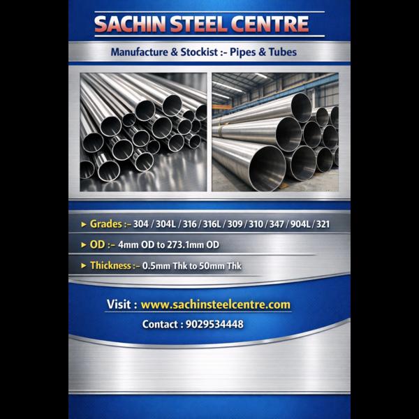 SS 304 Seamless Pipe Stoc