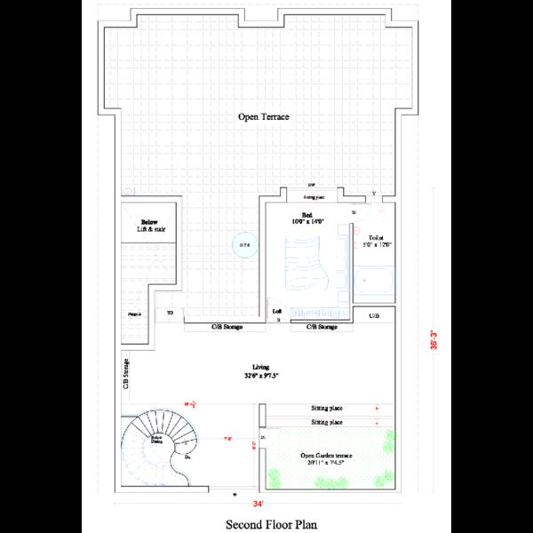 Terrace Floor Plan : A Terrace Floor Plan is a top