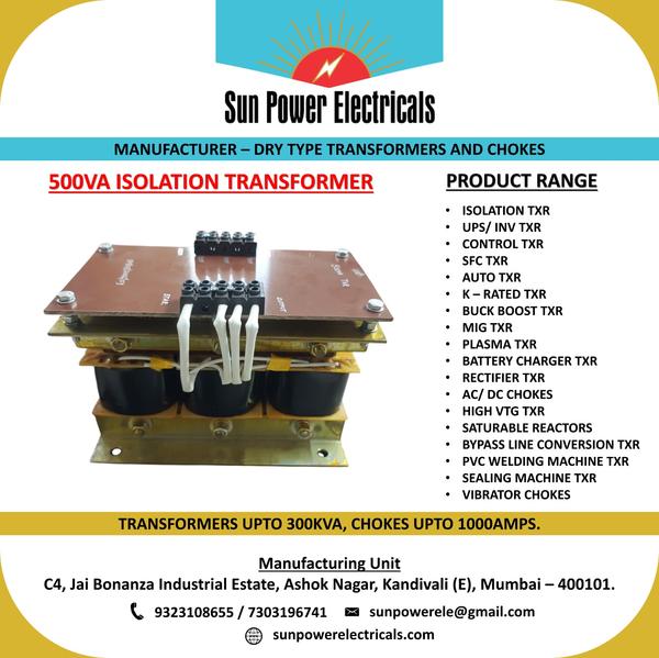 ⚡ 500VA Three Phase Isolation Transformer Successf