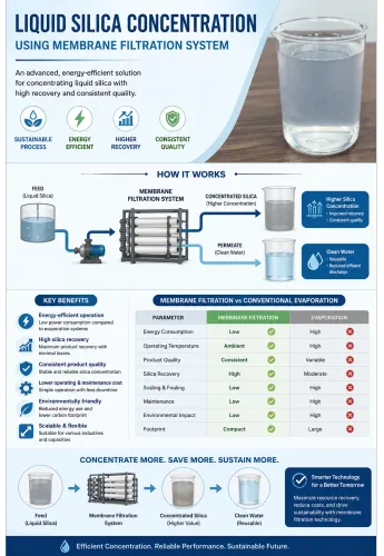 Our Liquid Silica Concentration System delivers:✅