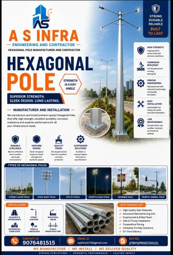 Hexagonal Pole is manufactured using premium quali