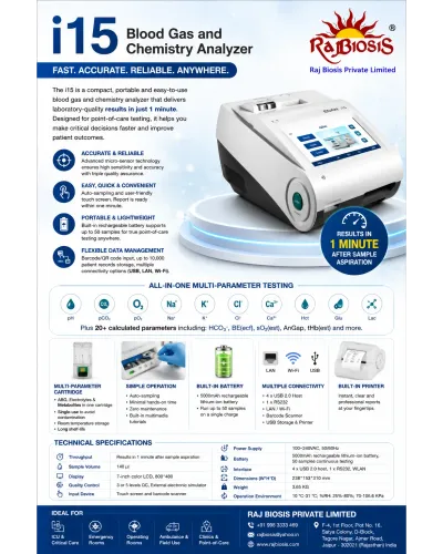 Blood Gas and Chemistry Analyzer