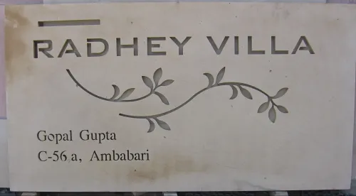Custom Stone Name Plate in Natural Jodhpur Sandsto