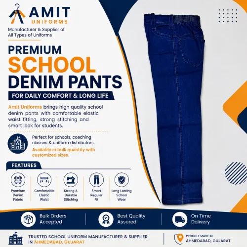 Amit Uniforms brings high quality school denim pan