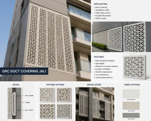 GRC Duct Covering Jali (Glass Reinforced Concrete 