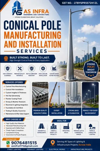Conical Pole is manufactured from premium quality 